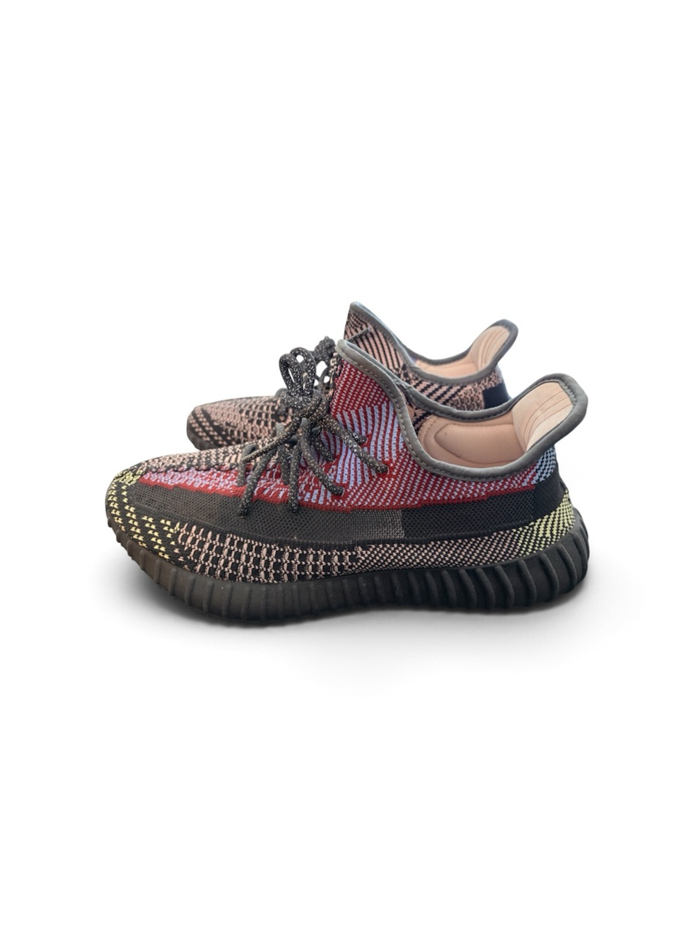 Yeezy Boost Styled Knit Sneakers in Black, Red, Yellow